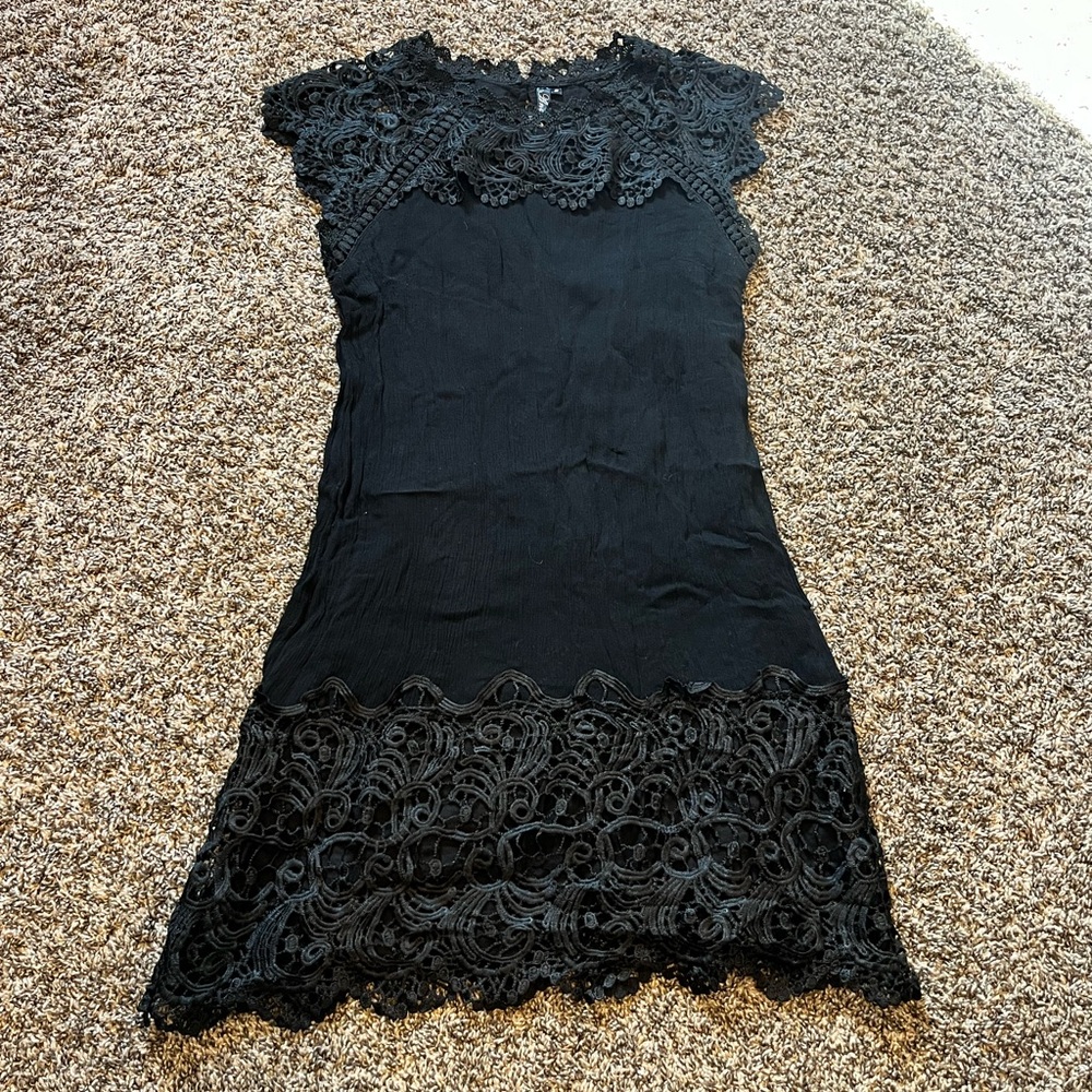 Black lace dress, size small